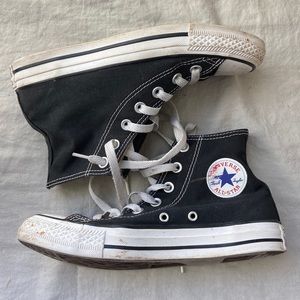 Converse black high tops  womens 6